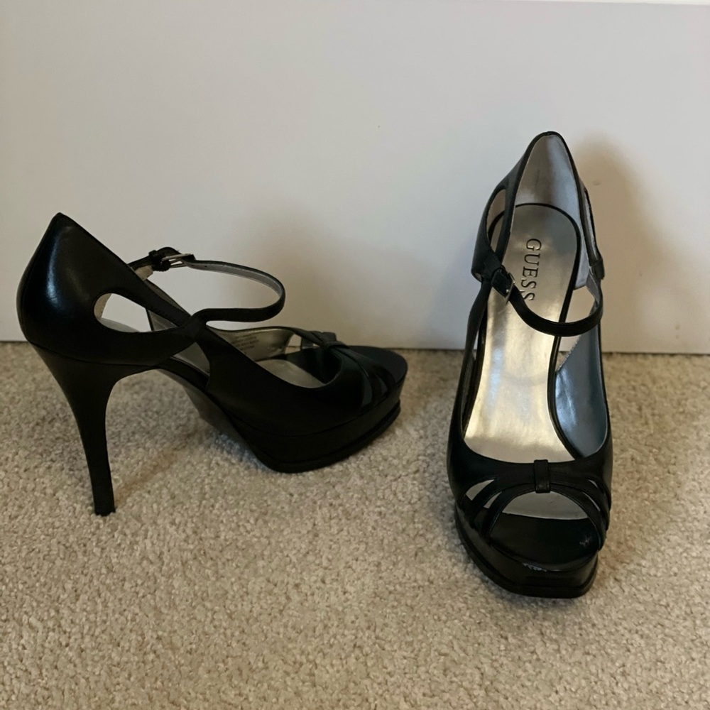 Guess Leather Platform Heels